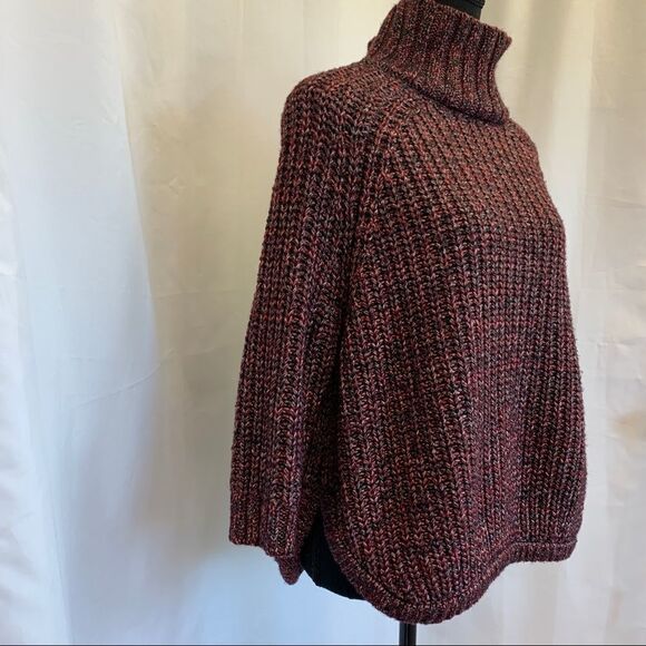 Victoria’s Secret maroon burgundy gray high neck turtleneck sweater size small - Picture 2 of 12